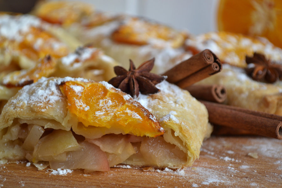 Strudel di mele e arance